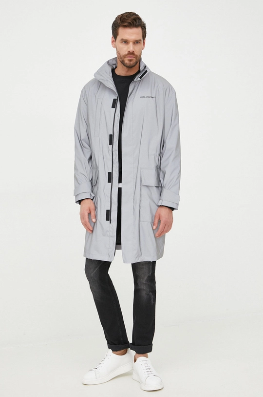 Karl Lagerfeld parka 225W1580 srebrny