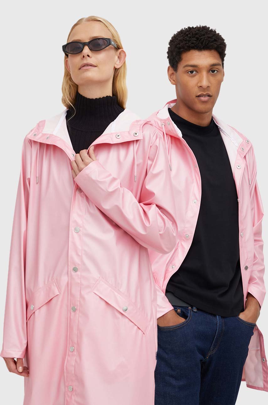 рожевий Дощовик Rains 12020 Long Jacket Unisex