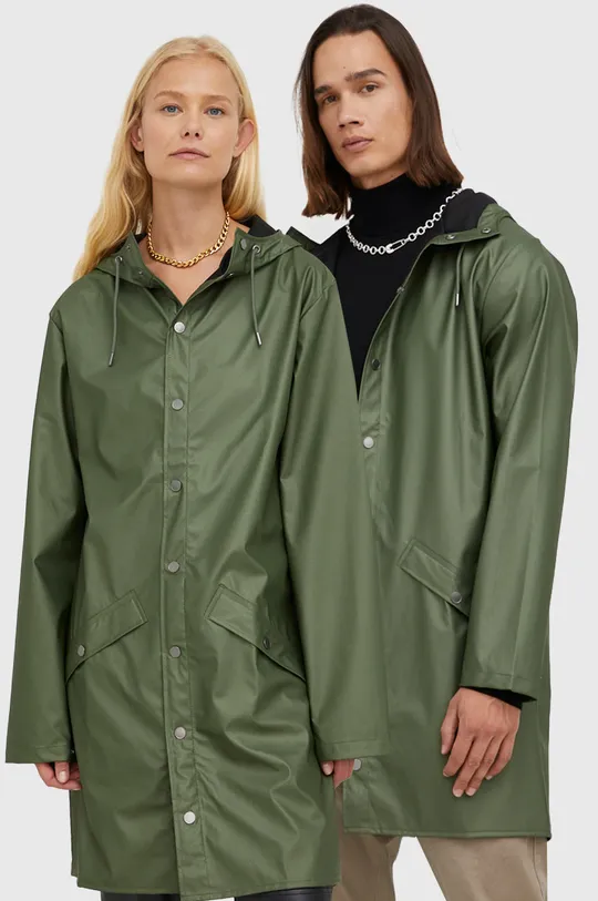 zielony Rains kurtka przeciwdeszczowa Long Jacket 12020 Unisex