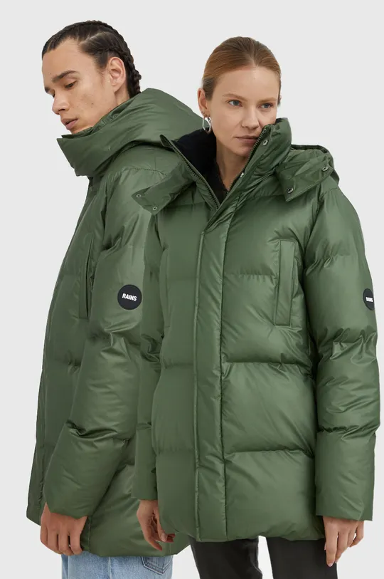 зелёный Куртка Rains 15040 Boxy Puffer Parka Unisex