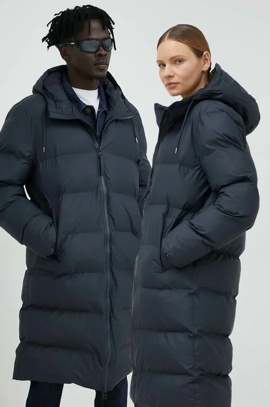 σκούρο μπλε Μπουφάν Rains 15070 Long Puffer Jacket Unisex