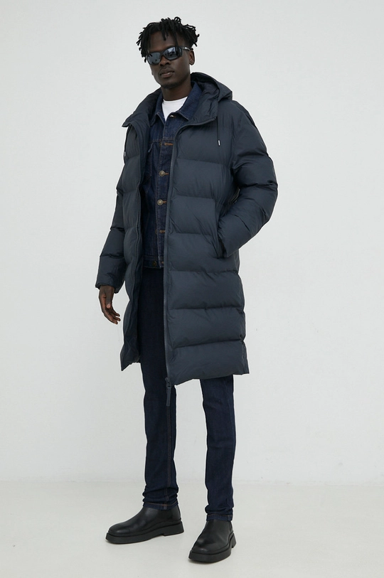 σκούρο μπλε Μπουφάν Rains 15070 Long Puffer Jacket