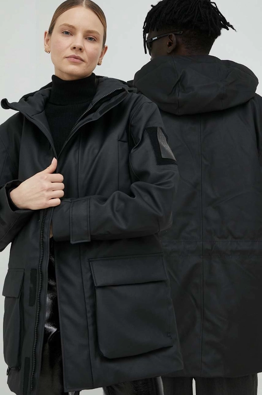 čierna Nepremokavá bunda Rains 15250 Glacial Parka Unisex