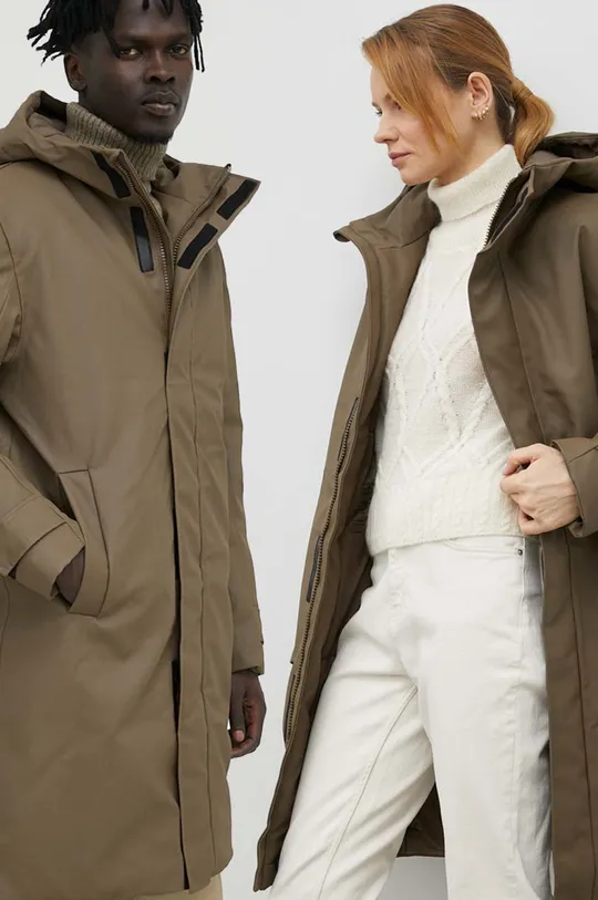 коричневий Протидощова куртка Rains 15260 Glacial Coat Unisex
