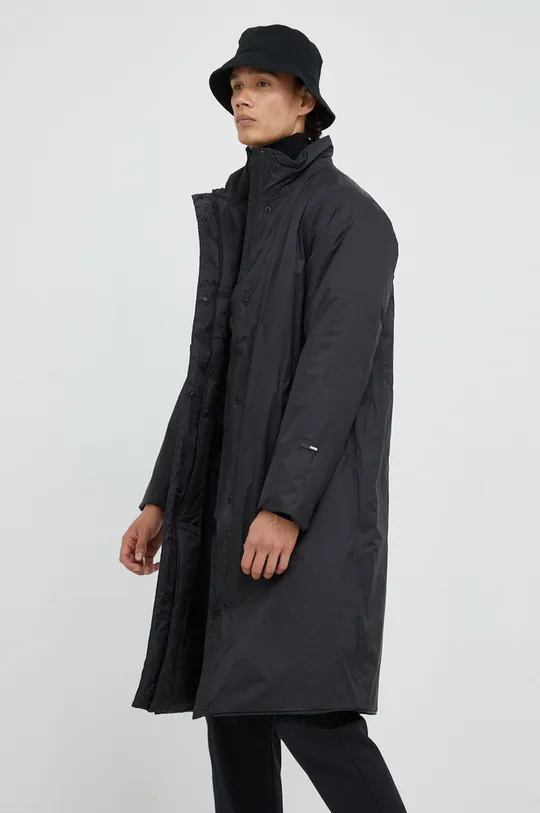 Rains jacket 15500 Long Padded Nylon W Coat black