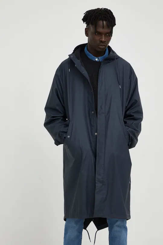 Rains rain jacket 18140 Fishtail Parka navy