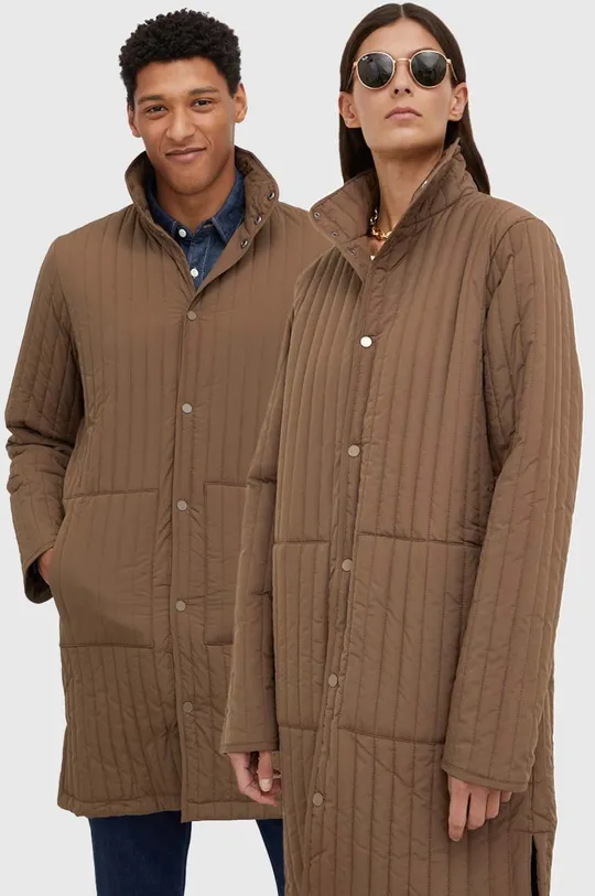 коричневый Куртка Rains 18290 Long Liner Jacket Unisex