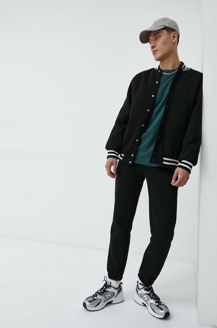 czarny Kangol kurtka bomber