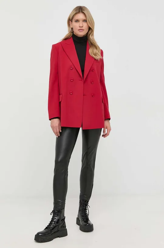 Пиджак с примесью шерсти Red Valentino красный