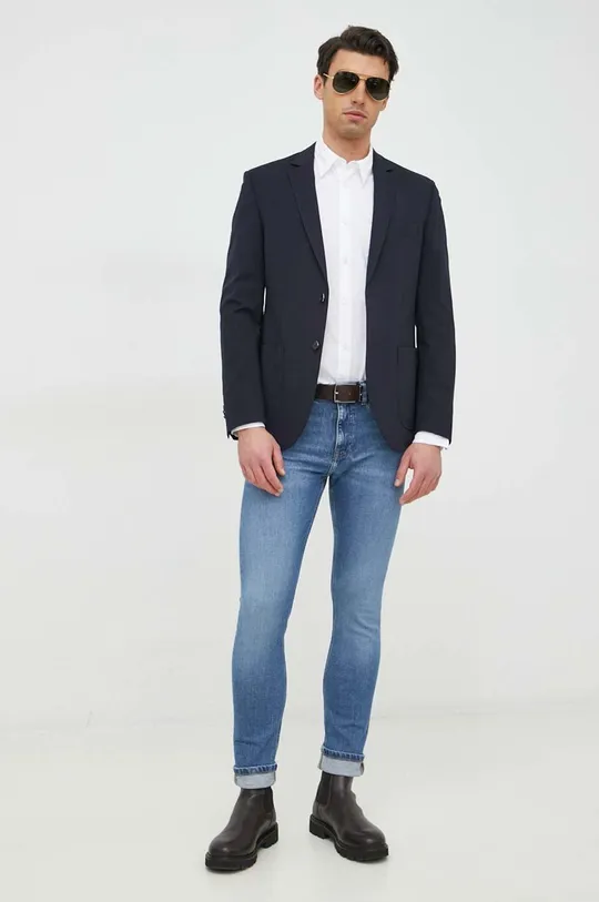 Σακάκι Karl Lagerfeld σκούρο μπλε