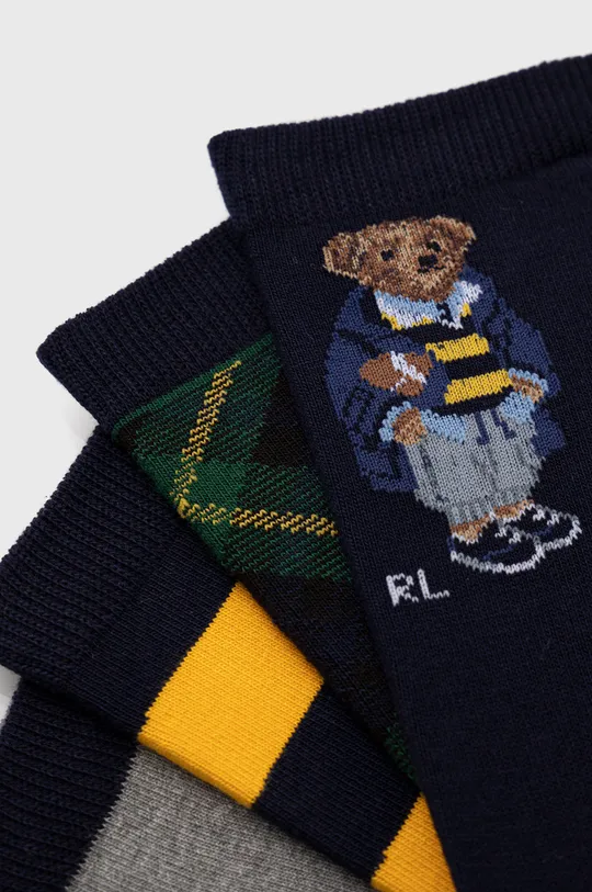 Otroške nogavice Polo Ralph Lauren 4-pack siva