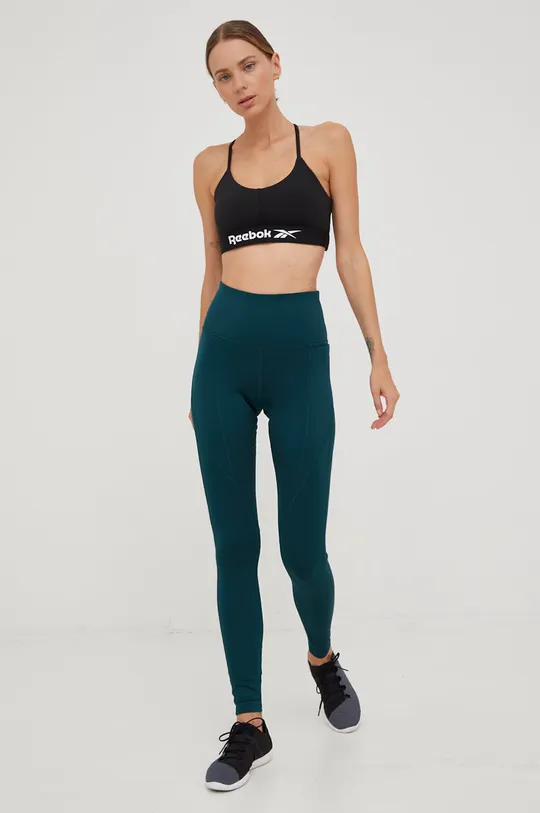 Reebok legginsy treningowe zielony