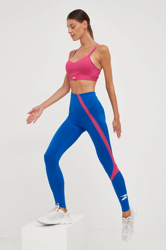 Reebok legginsy treningowe niebieski