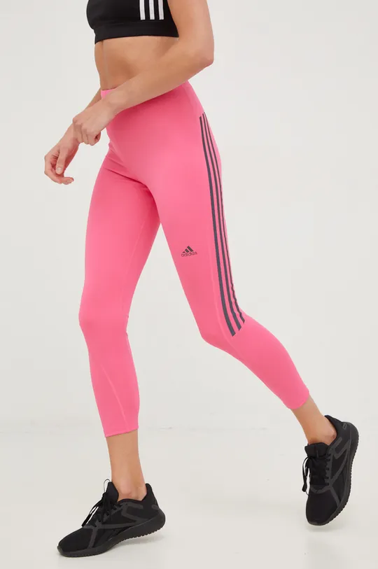 różowy adidas Performance legginsy do biegania Run Icons Damski