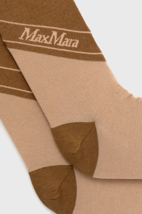 Κάλτσες με μείγμα κασμίρι Max Mara Leisure μπεζ