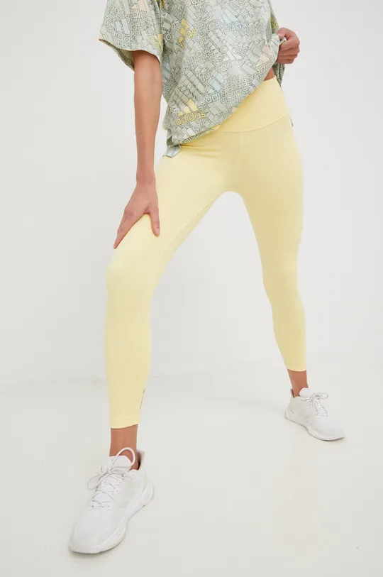 żółty adidas Performance legginsy do jogi Yoga Studio Damski