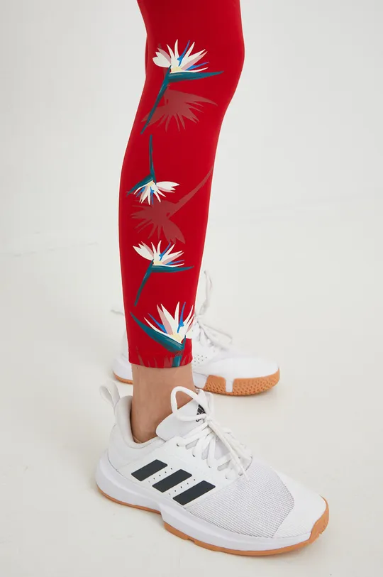 czerwony adidas Performance legginsy do jogi Thebe Magugu Studio