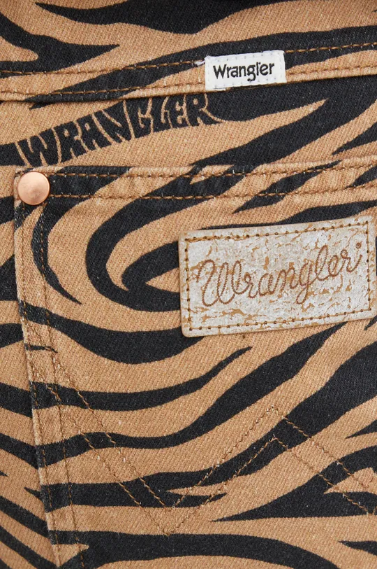 brązowy Wrangler jeansy bawełniane