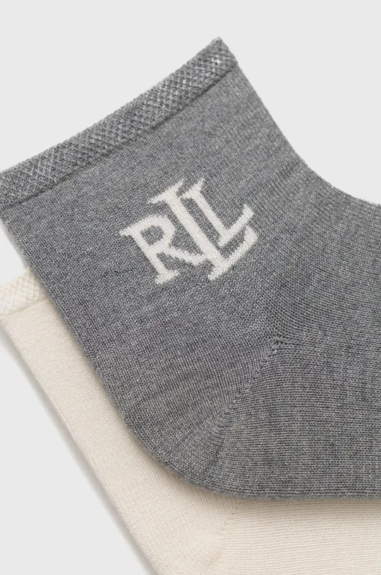 Hodvábne ponožky Lauren Ralph Lauren (2-pak) sivá