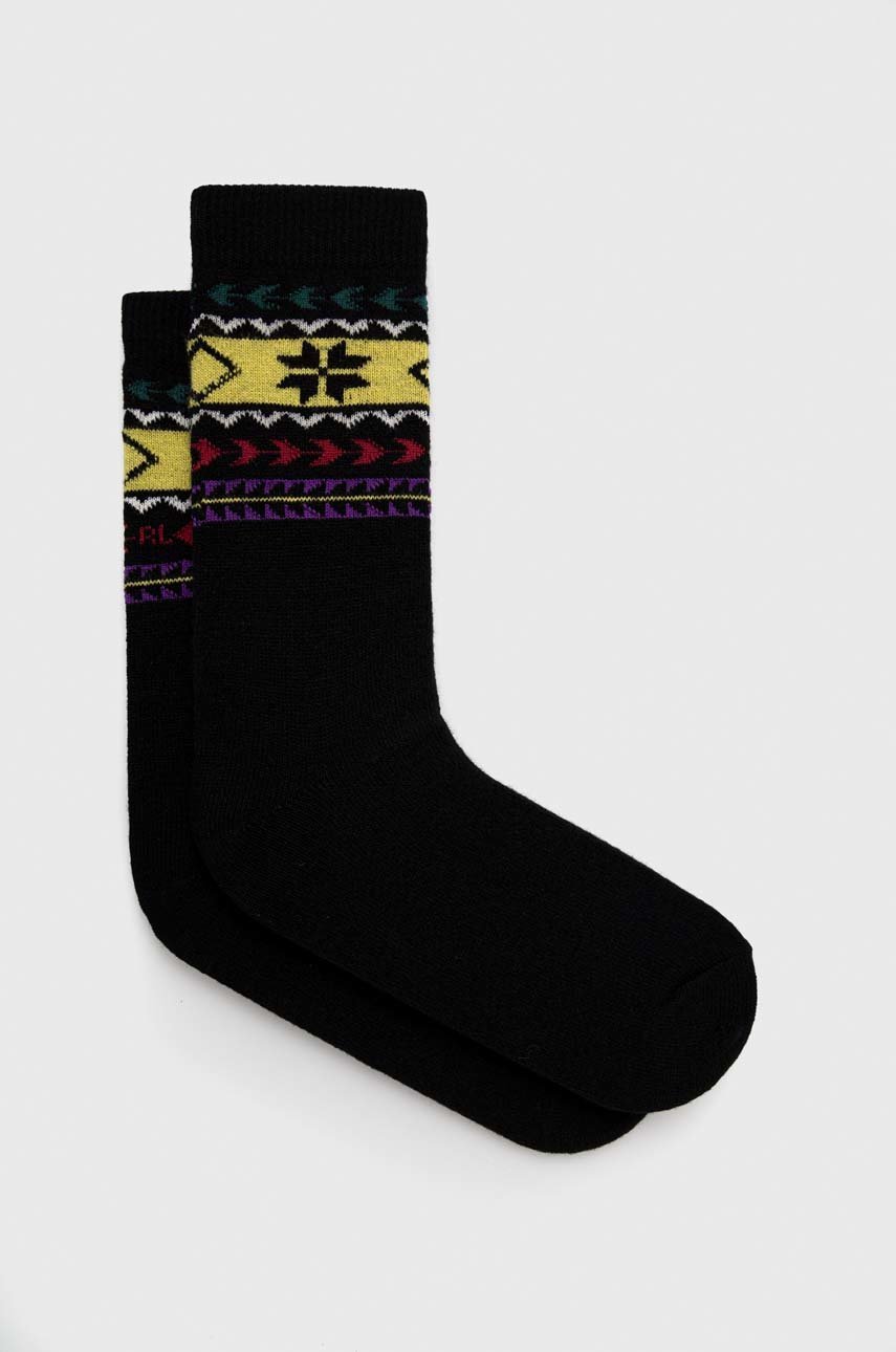 negru Polo Ralph Lauren sosete din amestec de lana De femei
