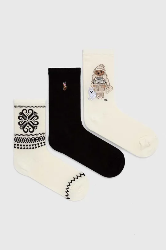 μπεζ Κάλτσες Polo Ralph Lauren 3-pack Γυναικεία