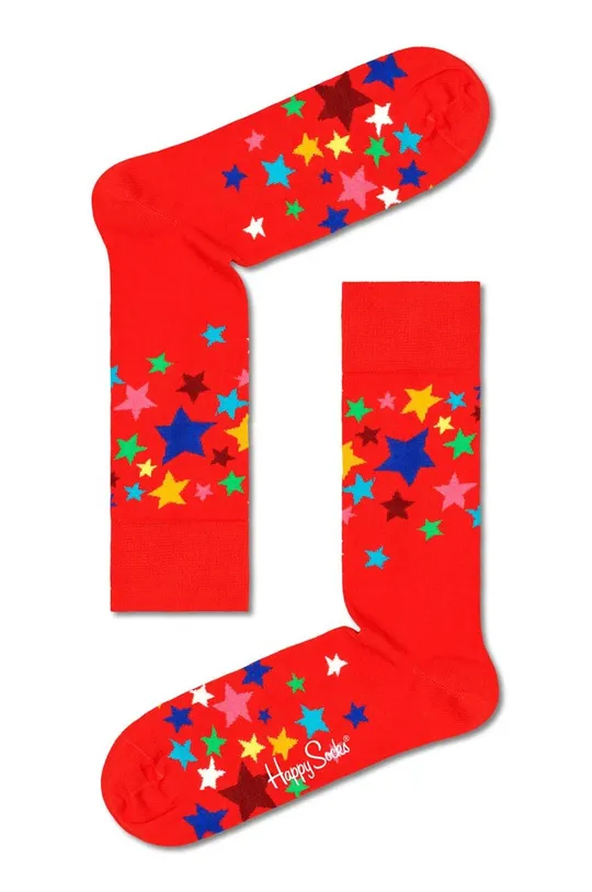 κόκκινο Κάλτσες Happy Socks Stars Unisex