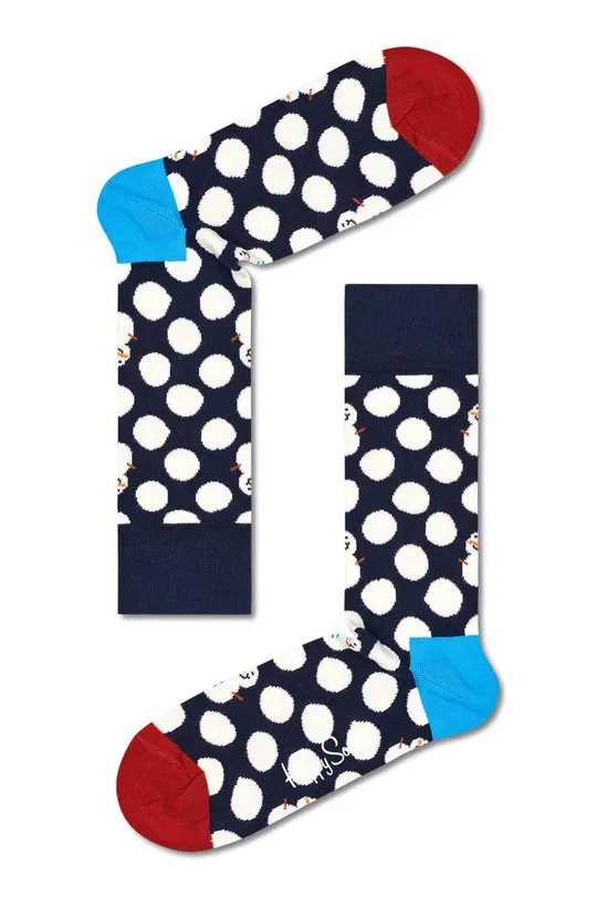 Шкарпетки Happy Socks Big Dot Snowman темно-синій