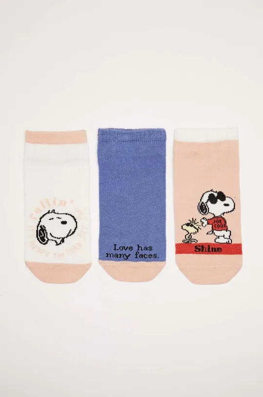 πολύχρωμο Κάλτσες women'secret Snoopy 3-pack Γυναικεία
