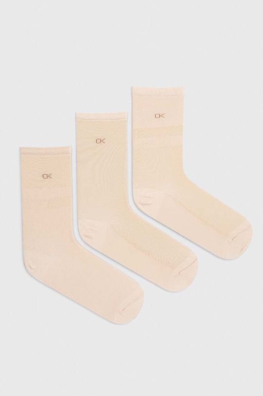 béžová Ponožky Calvin Klein 3-pack Dámský