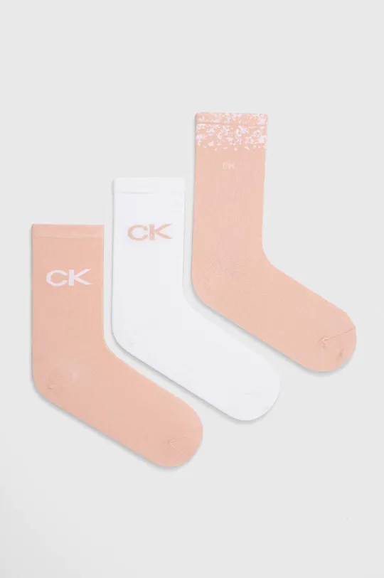 różowy Calvin Klein skarpetki 3-pack Damski