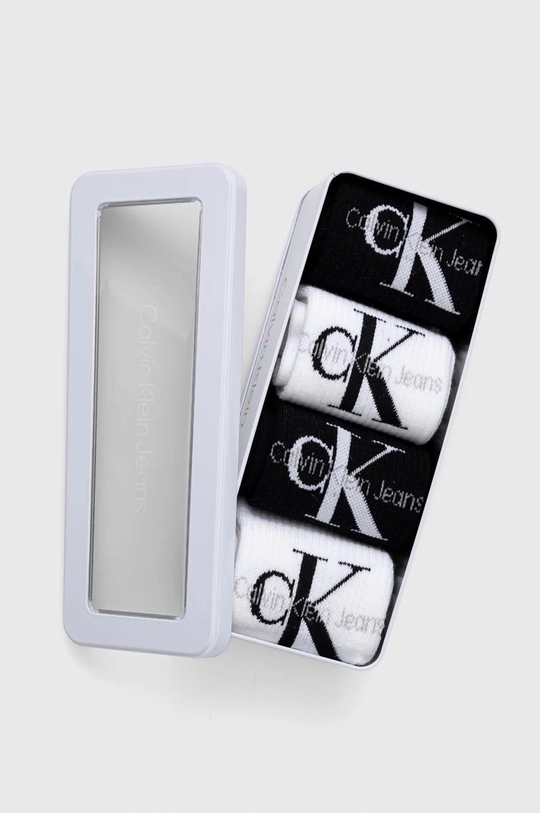 Calvin Klein skarpetki 4-pack 70 % Bawełna, 25 % Poliamid, 4 % Elastodien, 1 % Elastan