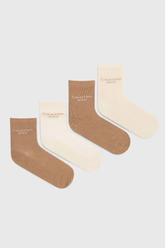 коричневий Шкарпетки Calvin Klein 4-pack Жіночий