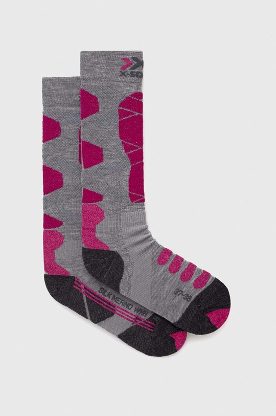 szürke X-Socks sízokni Ski Silk Merino 4.0 Női