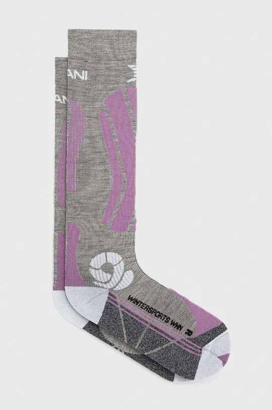 сірий Лижні шкарпетки X-Socks Apani 4.0 Wintersport Жіночий