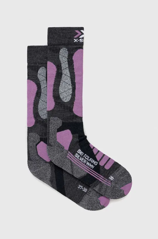 siva Skijaške čarape X-Socks Ski Touring Silver 4.0 Ženski