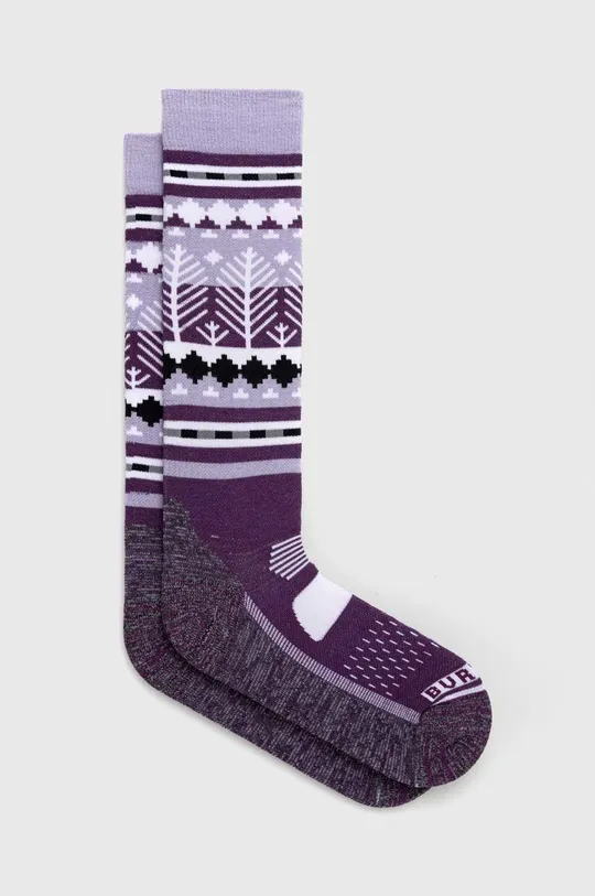 fialová lyžiarske ponožky Burton Dámsky