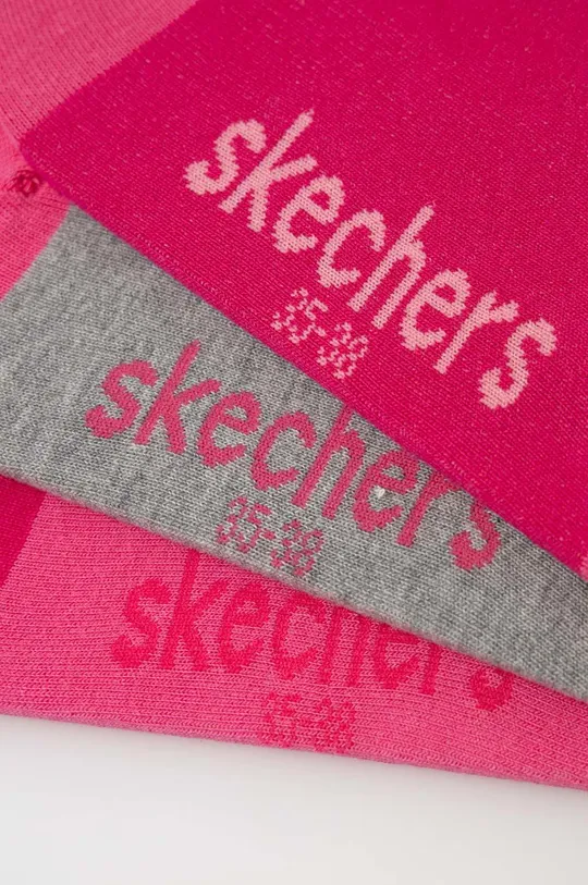 Detské ponožky Skechers 3-pak fialová