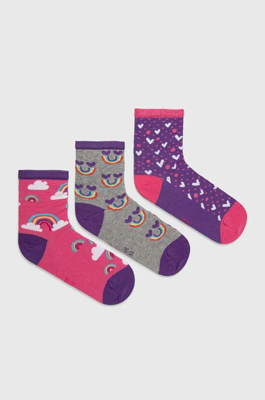 ljubičasta Dječje čarape Skechers 3-pack Za djevojčice