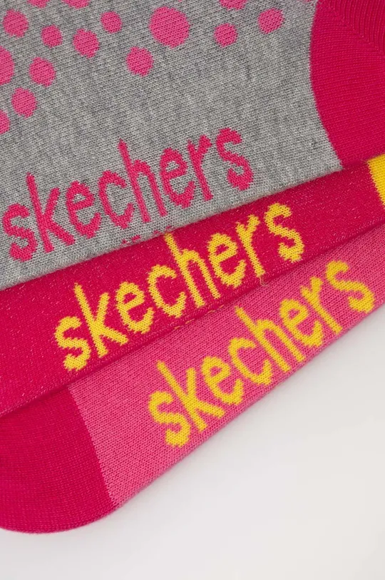 Παιδικές κάλτσες Skechers 3-pack ροζ