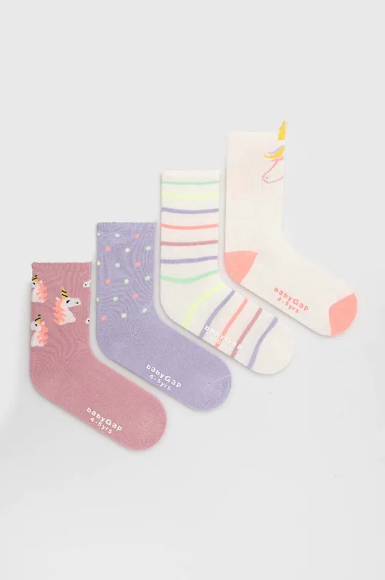 πολύχρωμο Παιδικές κάλτσες GAP 4-pack Για κορίτσια