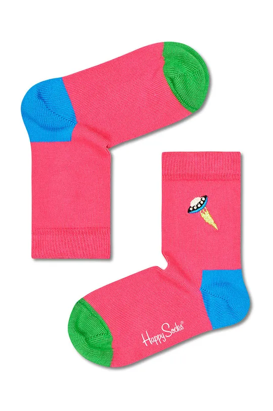 Παιδικές κάλτσες Happy Socks 4-pack  86% Οργανικό βαμβάκι, 12% Πολυαμίδη, 2% Σπαντέξ