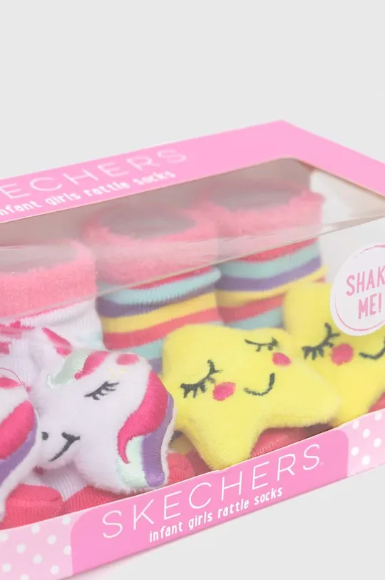 Ponožky pre bábätká Skechers 2-pak  98% Polyester, 2% Elastan
