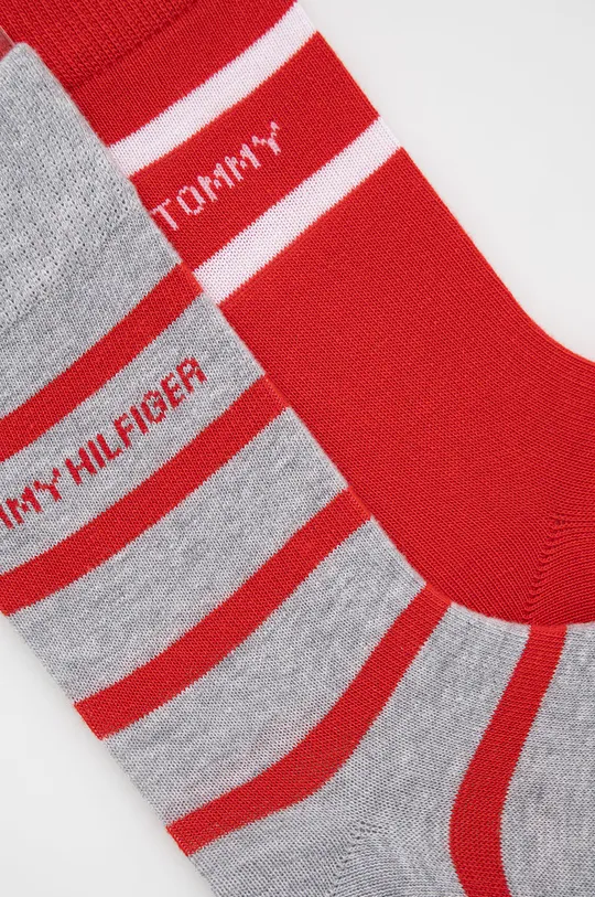 Otroške nogavice Tommy Hilfiger rdeča