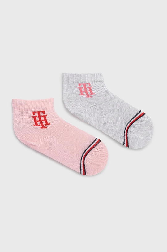 różowy Tommy Hilfiger skarpetki dziecięce (2-pack) Dziecięcy