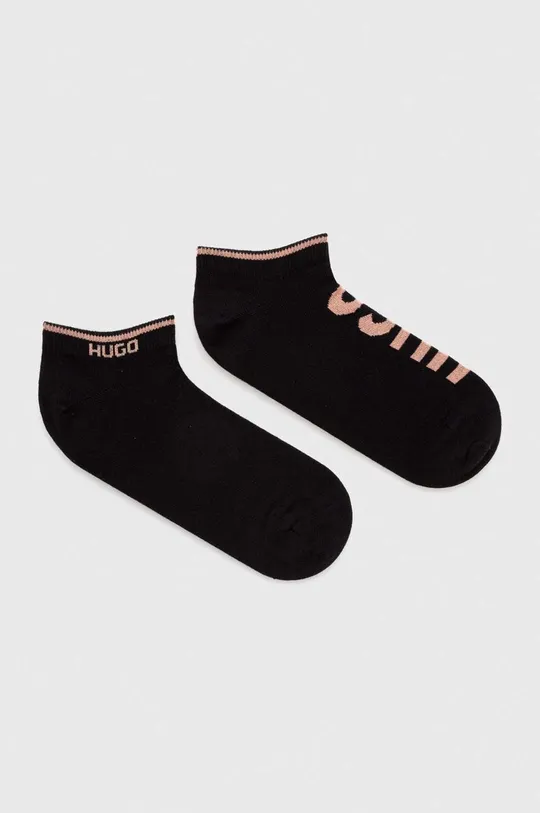čierna Ponožky HUGO 2-pak Pánsky
