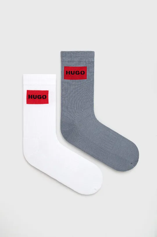μπλε HUGO κάλτσες 50468435 (2-pack) Ανδρικά