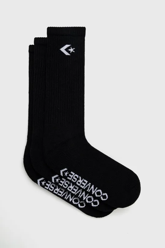 čierna Ponožky Converse 3-pak Pánsky