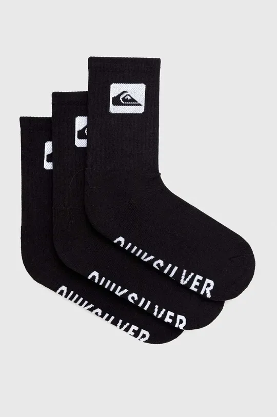 μαύρο Κάλτσες Quiksilver 3-pack Ανδρικά