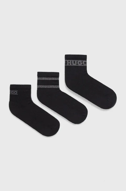 μαύρο HUGO κάλτσες (3-pack) Ανδρικά