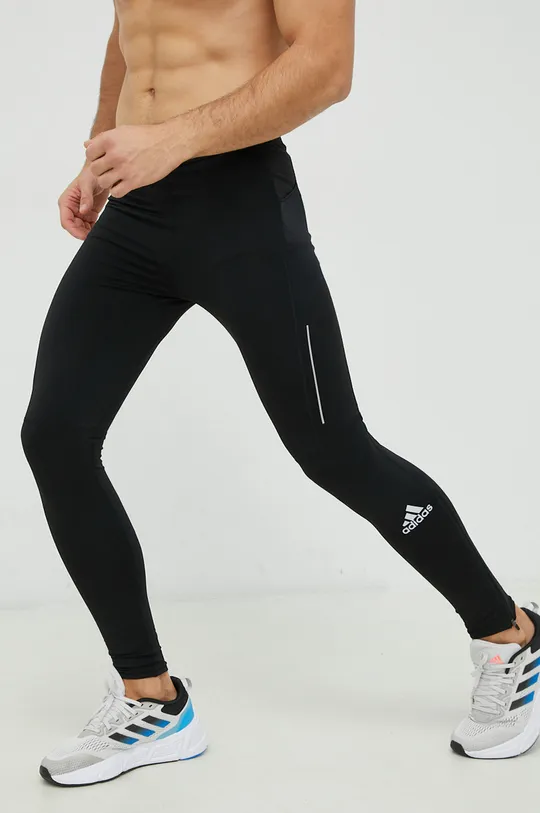czarny adidas Performance legginsy do biegania Own The Run Męski